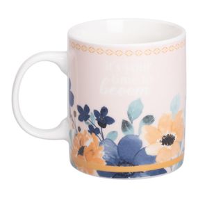 Чашка порцелянова з квітковим принтом 400 (мл) для чаю та кави RX-N240139CR