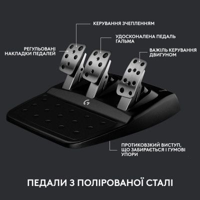 Руль Logitech G923 Racing Wheel and Pedals for Xbox One and PC Black (941-000158) | Зображення 1