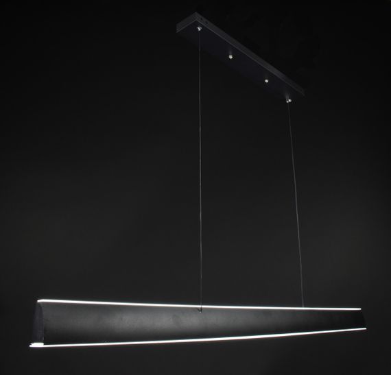 Люстра світлодіодна підвісна LED світильник для квартири на стелю лед 27347 Чорний 15-120х6х120 см. | Зображення 6