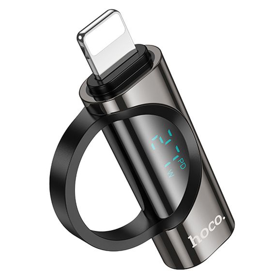 Переходник Hoco UA32B Lightning male to Type-C female display adapter Black