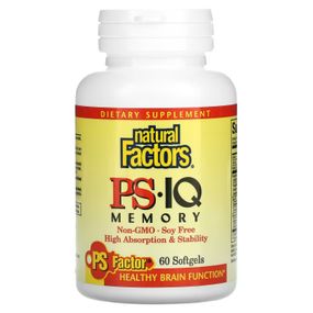 Комплекс для профілактики роботи головного мозку Natural Factors PS - IQ Memory 60 Softgels
