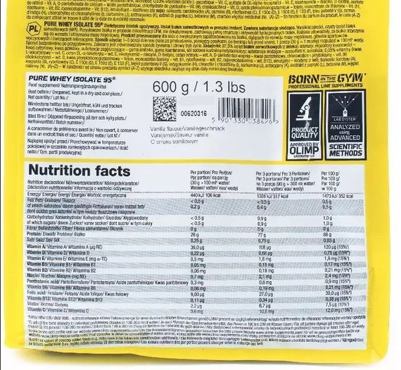 Протеїн Olimp Nutrition Pure Whey Isolate 95 600 g /17 servings/ Chocolate | Зображення 1