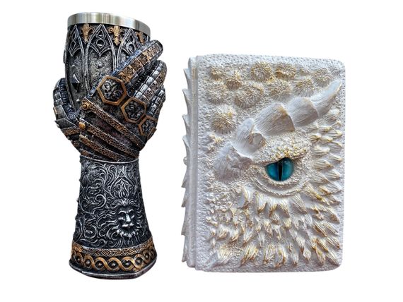 Подарунковий набір Келих 3D Рука з Левом і Блокнот 3D «Око Крижаного Хранителя»