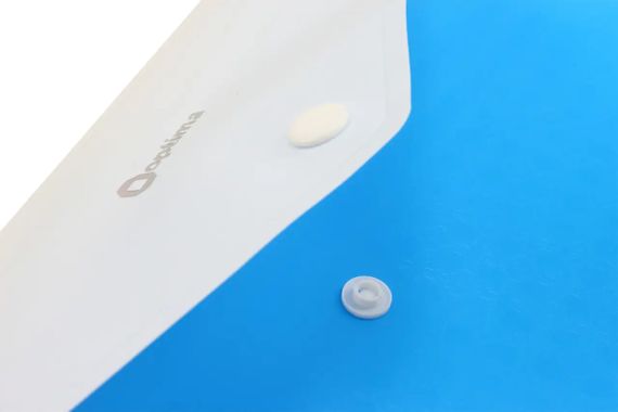 Папка-конверт А4 конверт на кнопці O35206 Optima, 2 відділи (4044572552064) Блакитний | Зображення 3
