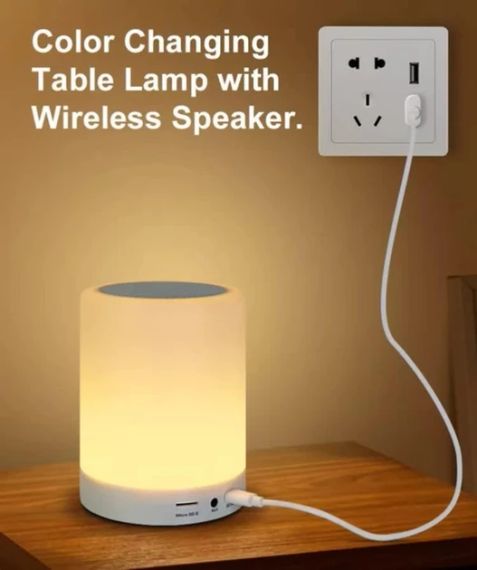 Світильник нічник сервісний акумуляторний S66+ з блютузом колонкою, скоба, FM-радіо, будильник, TF-card, AUX | Зображення 4