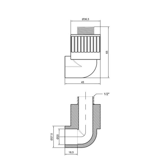 Кутик PPR Thermo Alliance 20х1/2" ЗР | Зображення 1