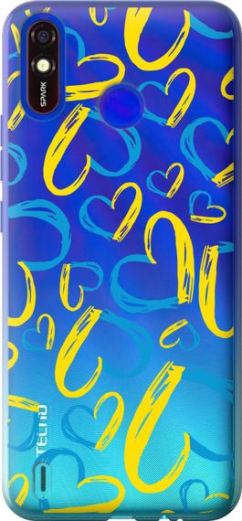 Чехол на Tecno Spark 4 Lite Сердца UA "5292u-2425-17620"