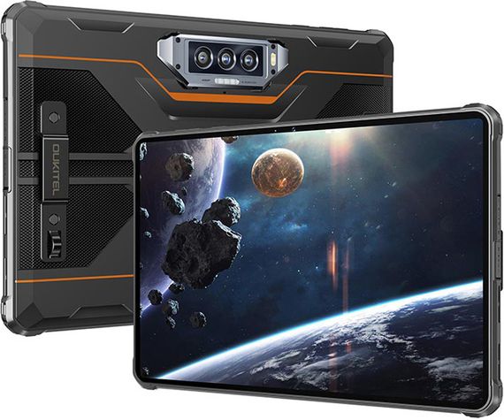 Планшет Oukitel RT8 11" FHD+ /6GB/256GB/ G99 /20000mAh/ 48+32Мп Night/ IP69K / LTE Orange з тримачем | Зображення 3