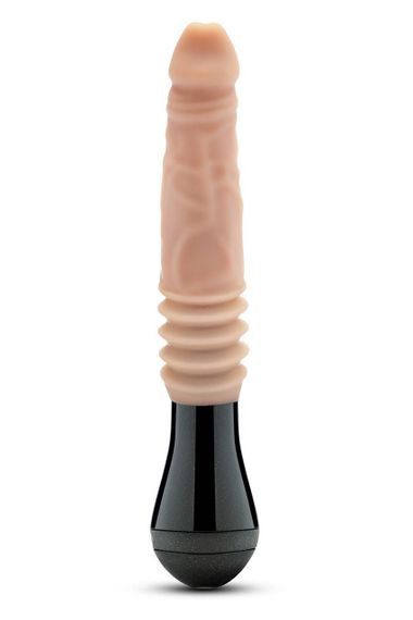 Вібратор Blush Dr Skin Dr Knight з ротацією та фрикціями, бежевий Sex Aura | Зображення 1