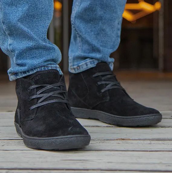 Якісні замшеві черевики для чоловіків на хутрі 43 розмір