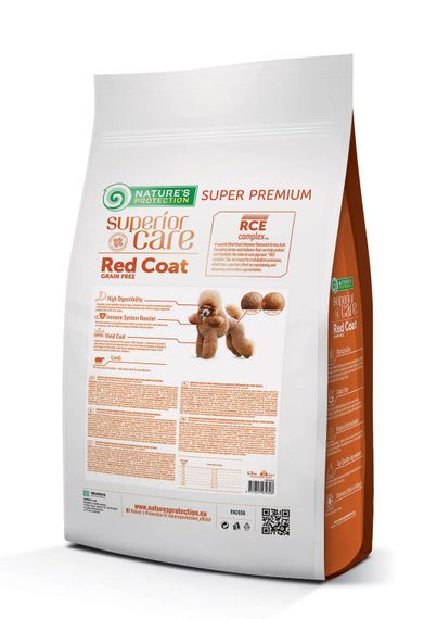 Корм Nature's Protection Superior Care Red Coat Grain Free Adult Small Breeds with Lamb сухий з ягнятком для дорослих собак малих порід з рудим забарвленням вовни 1.5 кг | Зображення 1
