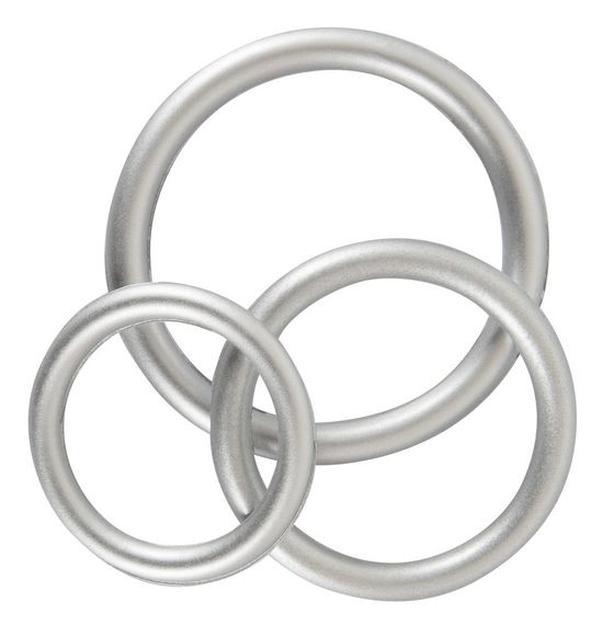 Набір ерекційних кілець - Metallic Silicone Cock Ring Set Sex Aura | Зображення 9
