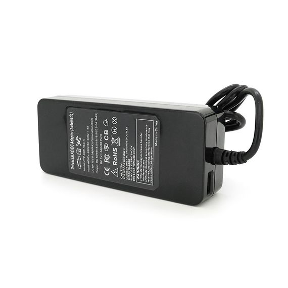 Універсальне АЗП 90W, корпус - пласт, ручне регулювання, 8 роз'ємів, LCD - дисплей, BOX | Зображення 1