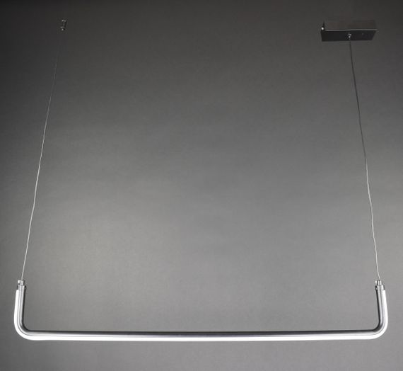 Люстра світлодіодна підвісна LED світильник для квартири на стелю лед 27326 Чорний 20-150х12х122 см. | Зображення 4