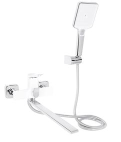 Змішувач для ванни Qtap Presto з душовим гарнітуром Chrome/White QTPRE2601CRW45578