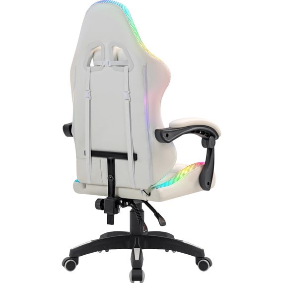 Крісло ігрове Defender Energy, Клас 4, 50мм, PU, RGB, біле | Зображення 3