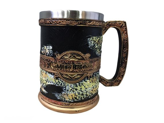 Кухоль Чашка Гра Престолів Сім Королівств Winter is Coming Game Of Thrones 3D Неіржавка сталь | Зображення 1