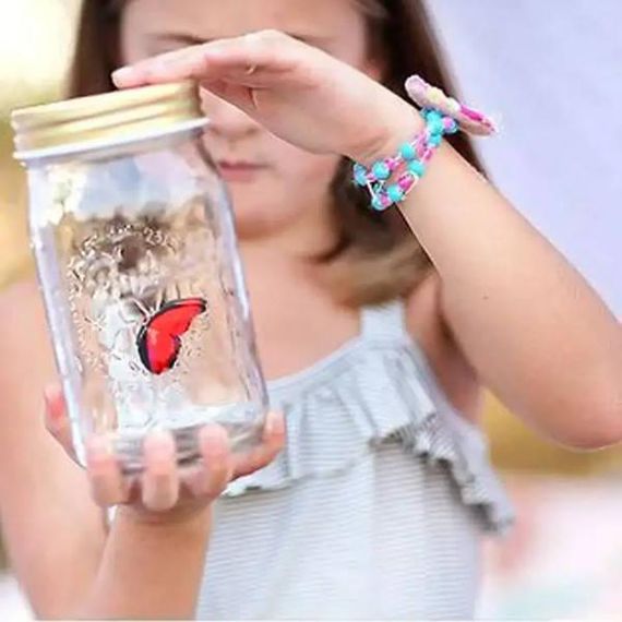 Нічник Метелик з підсвічуванням від батарейок Butterfly Collection Червоний