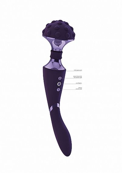 Універсальний вібромасажер Vive Shiatsu Double Bendable Massager Wand, фіолетовий | Зображення 2