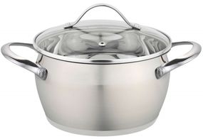 Каструля Con Brio CB-1125, 6.1 л, 24 см, з нержавіючої сталі з кришкою, для всіх типів плит