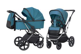 Коляска универсальная CRL-6505 "Aurora" Ocean Blue 2в1 CARRELLO