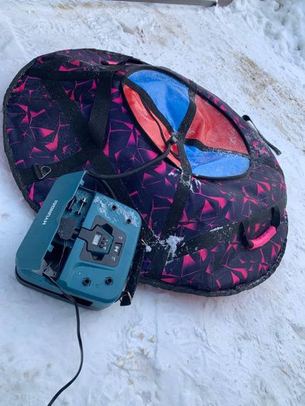 Тюбінг 100 см "Рожевий лід" (Оксфорд) плюшка для снігу | Зображення 4