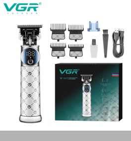 Акумуляторний тример з LED дисплеєм, 4 насадки, VGR V-942 WHITE (47863-V-942_565)