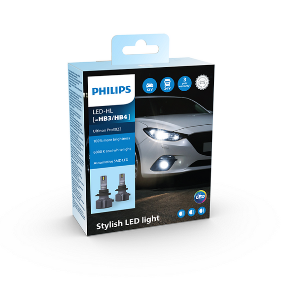 11005U3022X2 (PHILIPS) LED HB3/4 Ultinon Pro3022 HL P20d/P22d