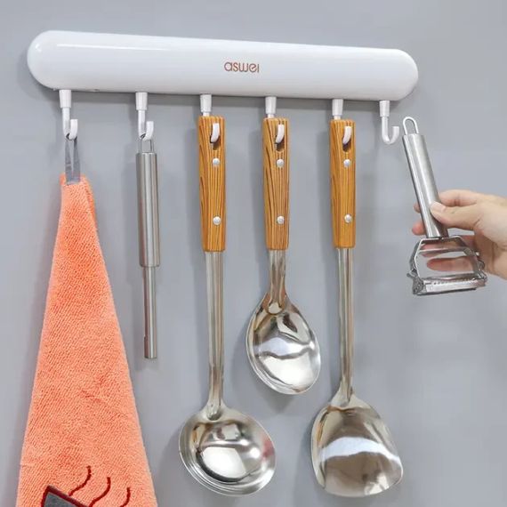 Універсальна настінна вішалка з гачками Towel hook LY-839 | Зображення 4