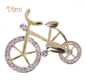 Брошка велосипед стрази , шпильки для піджака Golg  Новинка 2024 !