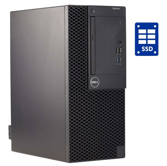ПК Б-клас Dell OptiPlex 5050 Tower / Intel Pentium G4400 (2 ядра по 3.3 GHz) / 4 GB DDR4 / 120 GB SSD / Intel HD Graphics 510 / DVD-ROM б/в