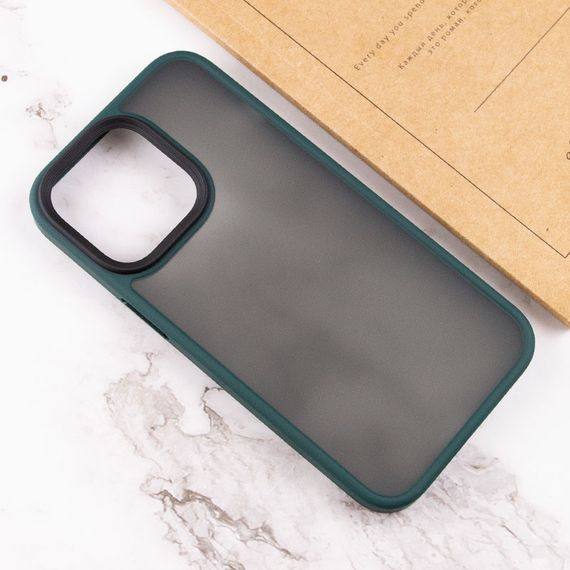 TPU+PC чехол Metal Buttons для Apple iPhone 13 Pro (6.1") Зеленый | Зображення 3