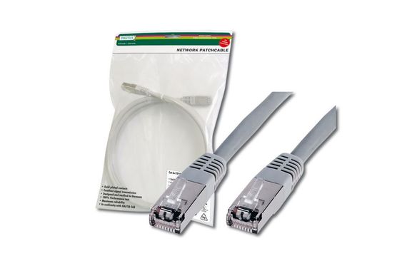 Патч-корд DIGITUS cat.5e,SF-UTP 10м,AWG 26/7,серого цвета (DK-1531-100)