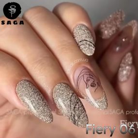 Светоотражающий гель-лак SAGA 06 Fiery 9мл