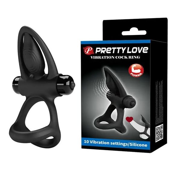 Эрекционное вибро кольцо Pretty Love - Vibration Cock Ring, 10 vibration functions, BI-210306-1 sexstyle