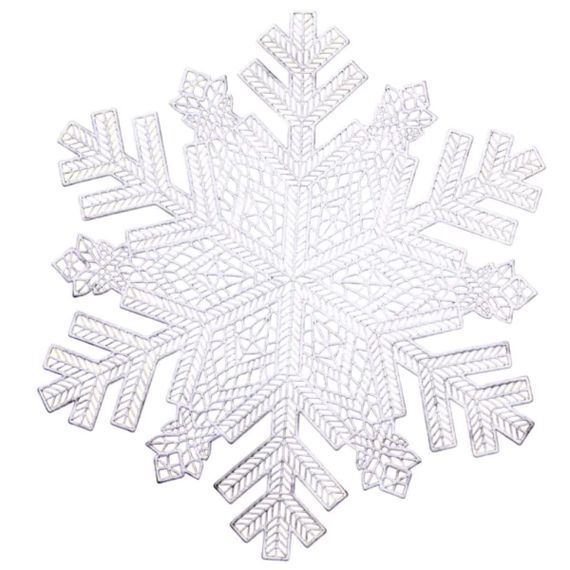 Килимок для сервірування столу Snowflake 38 см срібло HP-36327-21