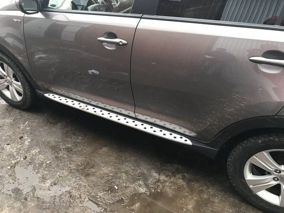 Бокові пороги Niken BMW-style (2 шт., Алюм.) для Kia Sportage 2010-2015 рр | Зображення 5