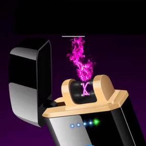 Зажигалка импульсная с подсветкой USB ZGP-70 Черная