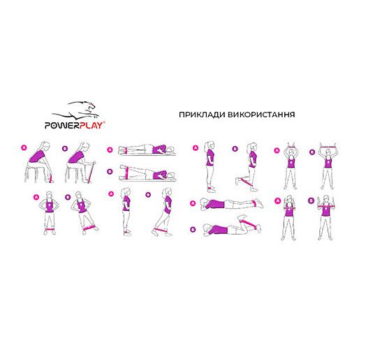 Фітнес резинка PowerPlay 4114 Heavy Medium Синя (500*50*1.0мм) | Зображення 3