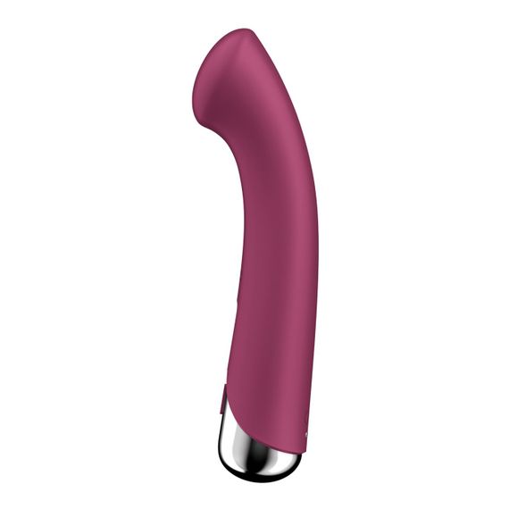 Вибратор с ротацией Satisfyer Spinning G-Spot 1 Red, плоская площадка для стимуляции точки G | Зображення 2