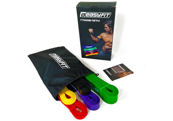 Гумові петлі EasyFit: набір 1-65 кг (5 шт) (EF-1655s) | Зображення 3