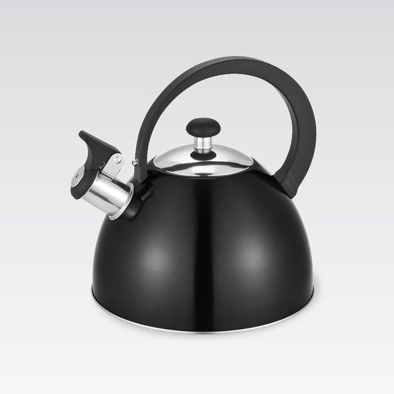 Чайник со свистком Maestro MR-1302-BLACK, 2,5 л, из нержавеющей стали, для всех типов плит | Зображення 1