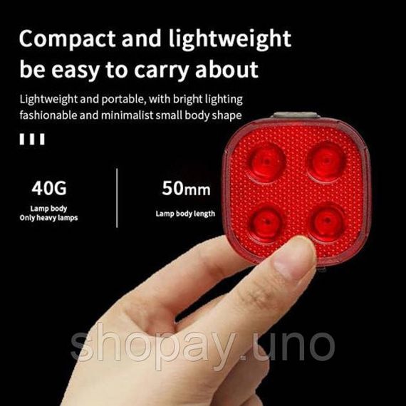 Велосипедный фонарь задний габаритный FY-328S, 4LED,с автоматической системой START/STOP