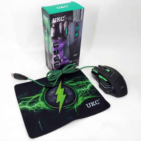 Мышка проводная игровая UKC 6967 OE-478 с ковриком | Зображення 8