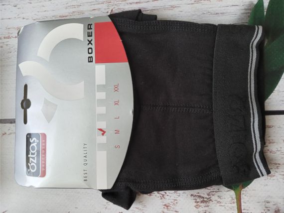 Чоловічі труси-боксерки. Модель 1717 чорний OZTAS XL | Зображення 1