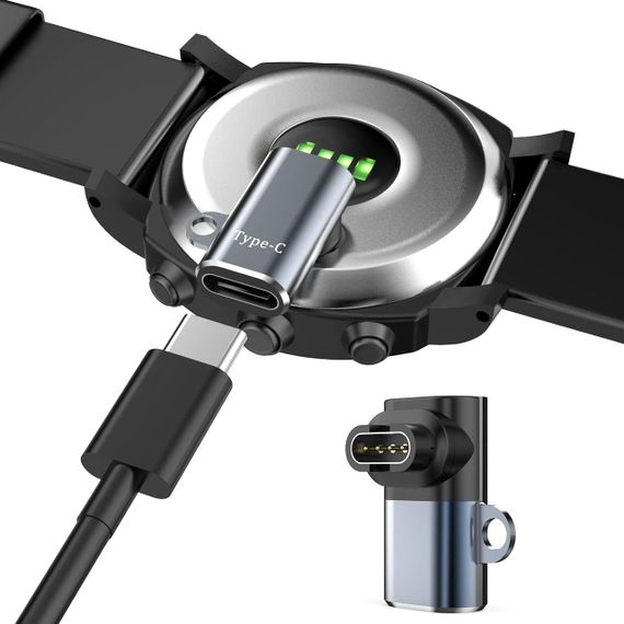 Угловой Type-C переходник Primo KPR01 для зарядки часов Garmin Fenix / Forerunner / Venu / Delta | Зображення 2
