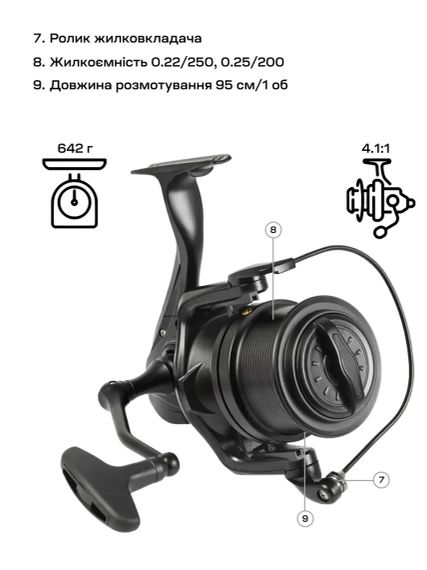 Котушка Brain Apex Carp Big Pit 8000 6+1BB | Зображення 8