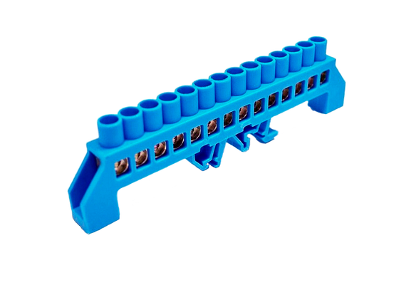 Універсальна Шина ізольована «N» на DIN-рейку ШЛС 8х12-14 синій Ny95500174