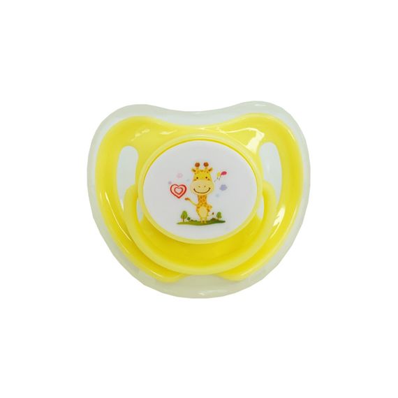 Пустушка силіконова кругла MGZ-0516(Yellow) з ковпачком | Зображення 1