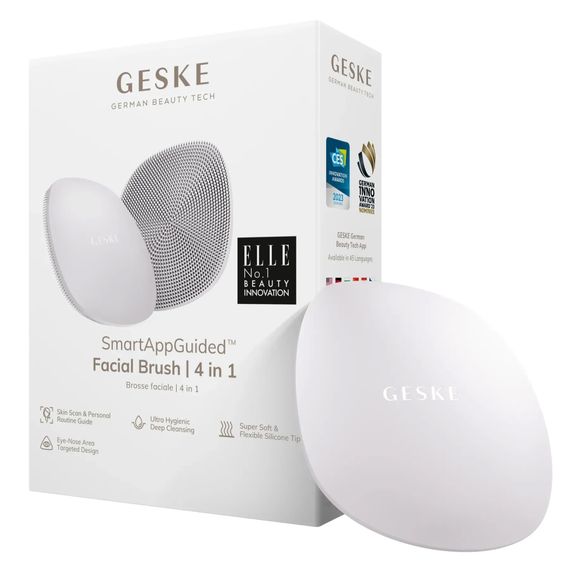 Щетка для лица GESKE Facial Brush 4в1 white, Бежевый